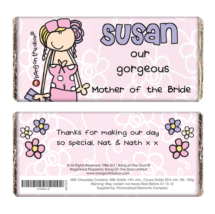 Bang on the Door Wedding Female Chocolate Bar
